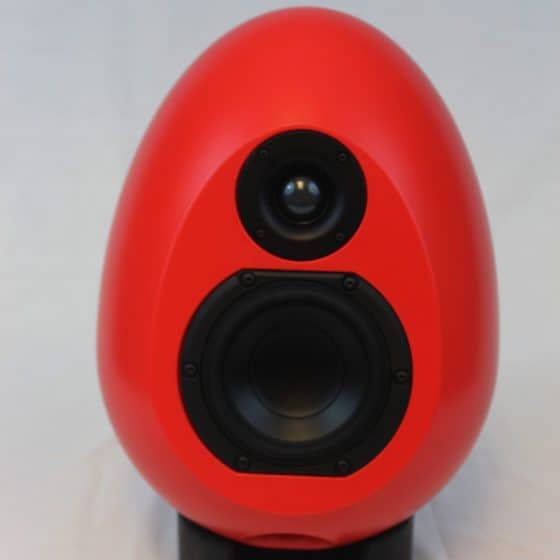 Red Egg Speaker On Stand